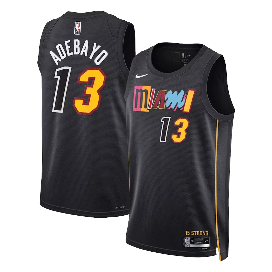 Men's Miami Heat Bam Adebayo #13 Black Swingman Jersey 2021/22 - City Edition