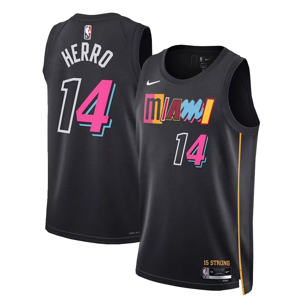 Men's Miami Heat Tyler Herro #14 Black Swingman Jersey 2021/22 - City Edition
