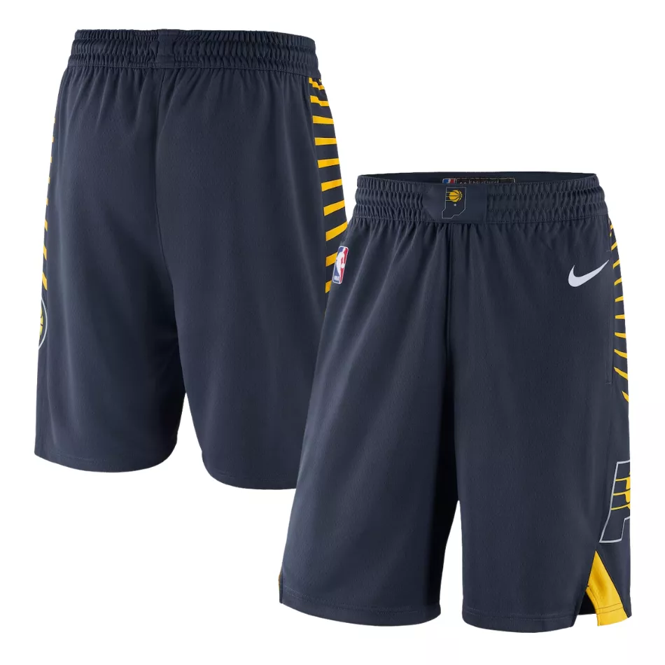 Men's Indiana Pacers Navy Swingman Basketball Shorts 2019/20 - Icon Edition - thejerseys