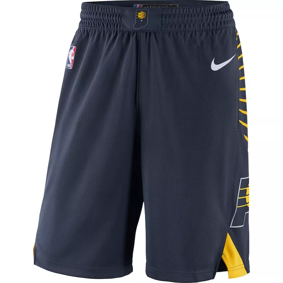 Men's Indiana Pacers Navy Swingman Basketball Shorts 2019/20 - Icon Edition - thejerseys