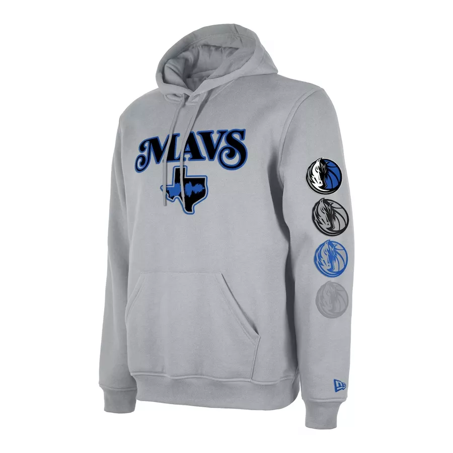 Men's Dallas Mavericks Gray Pullover Hoodie 2023/24 - City Edition - thejerseys