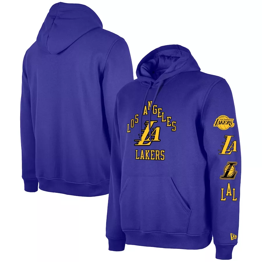 Men's Los Angeles Lakers Purple Pullover Hoodie 2023/24 - City Edition - thejerseys