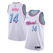 Men's Miami Heat Herro #14 White Swingman Jersey 2019/20 - City Edition - thejerseys