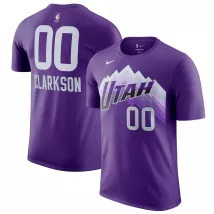 Men NBA Utah Jazz Jordan Clarkson #00 Purple City Edition T-Shirt 2023/24 - thejerseys