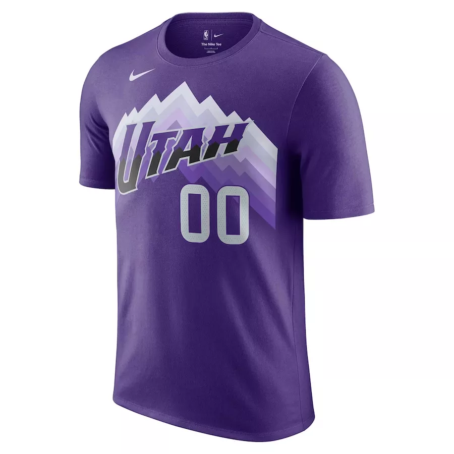 Men NBA Utah Jazz Jordan Clarkson #00 Purple City Edition T-Shirt 2023/24 - thejerseys