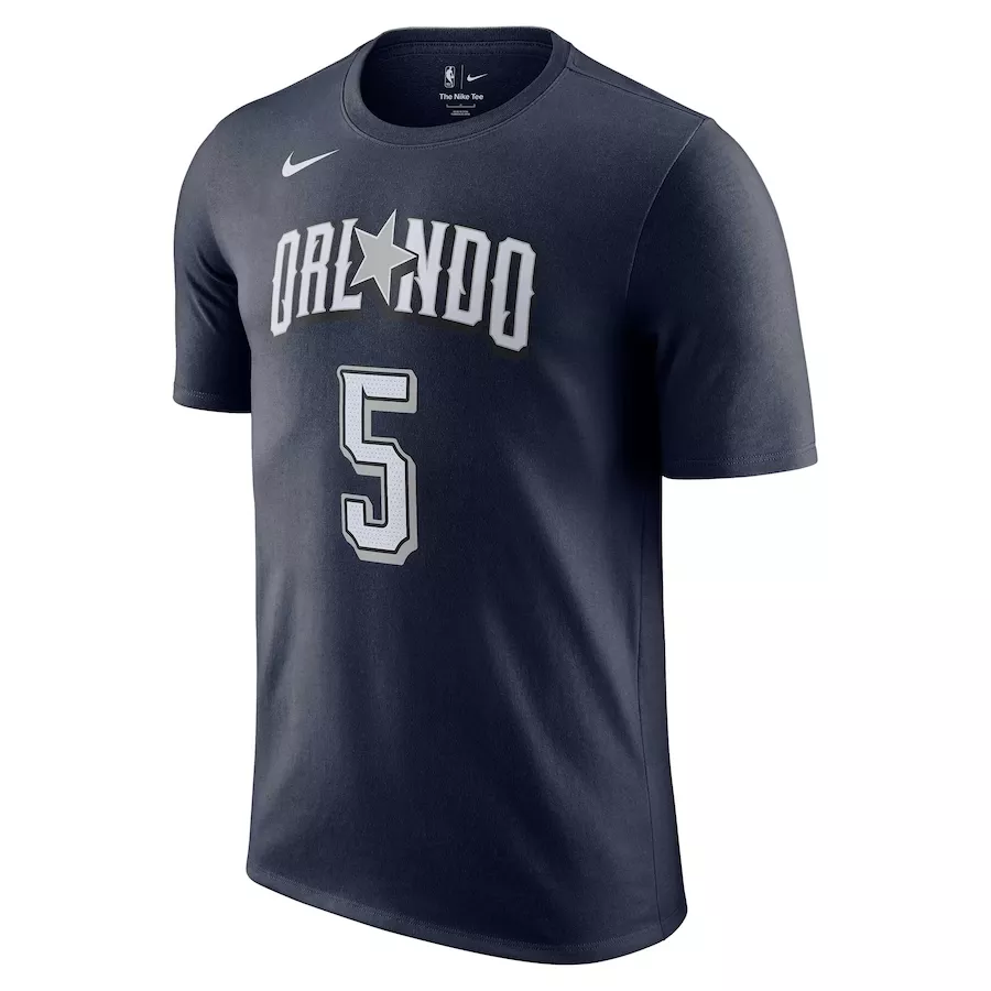Men NBA Orlando Magic Paolo Banchero #5 Navy City Edition T-Shirt 2023/24 - thejerseys