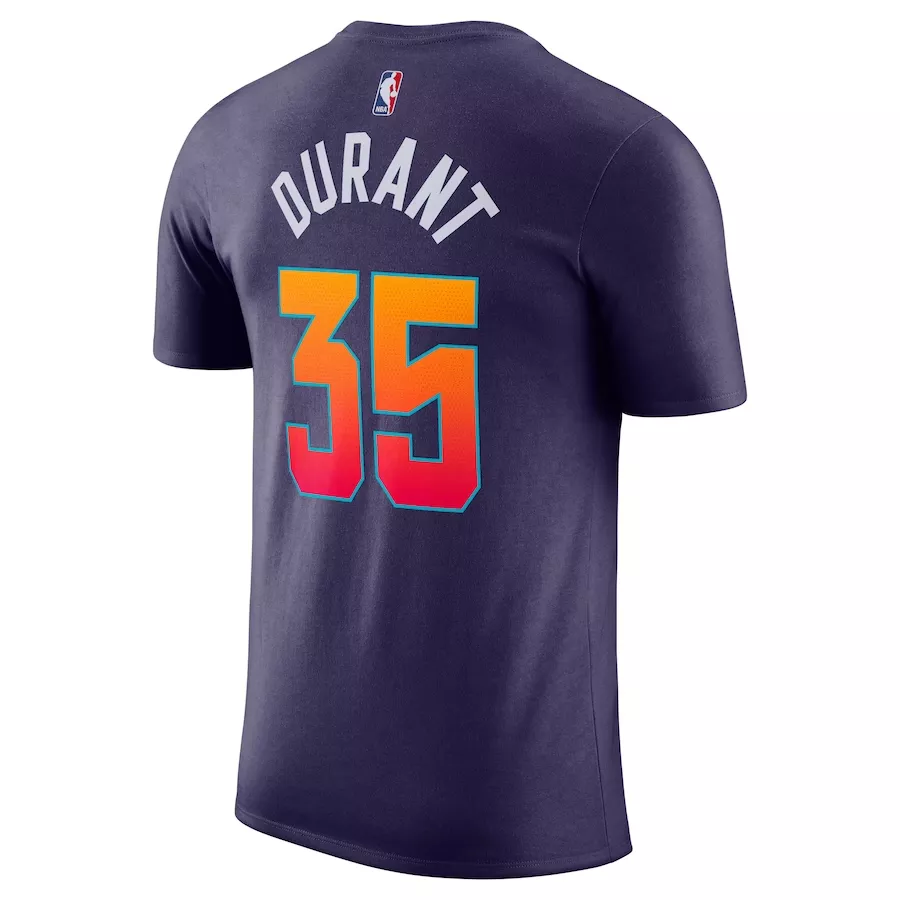 Men NBA Phoenix Suns Kevin Durant #35 Purple City Edition T-Shirt 2023/24 - thejerseys