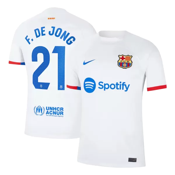 Men's Barcelona F. DE JONG #21 Away Soccer Jersey 2023/24 - Fans Version - thejerseys