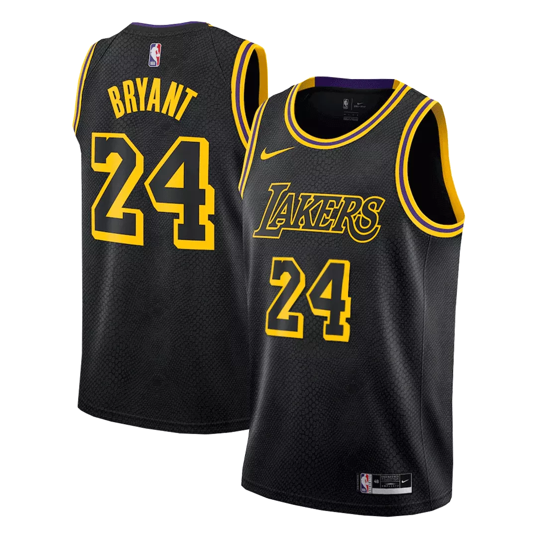 Men's Los Angeles Lakers Bryant #24 Black Swingman Jersey