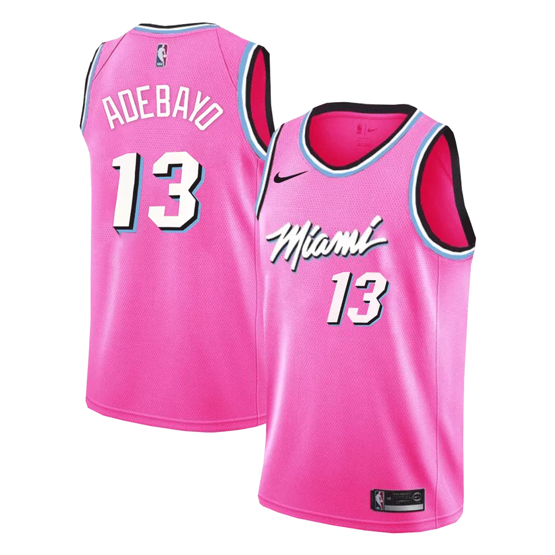 Men's Miami Heat Adebayo #13 Pink Swingman Jersey 2019/20 - City Edition