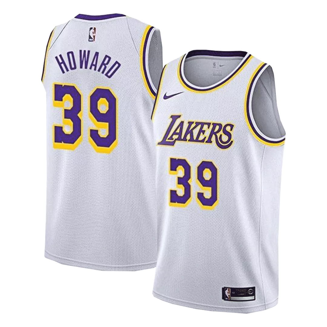 Men's Los Angeles Lakers Howard #39 White Swingman Jersey - Association Edition