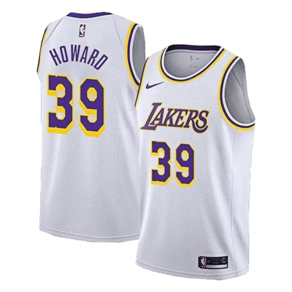 Men's Los Angeles Lakers Howard #39 White Swingman Jersey - Association Edition - thejerseys