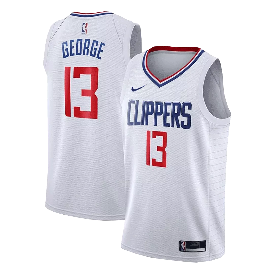 Men's Los Angeles Clippers George #13 White Swingman Jersey 2019/20 - Association Edition - thejerseys