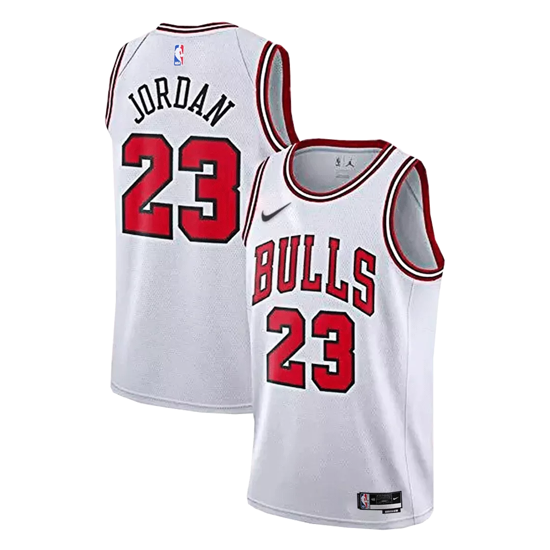 Men's Chicago Bulls Jordan #23 White Swingman Jersey - Association Edition