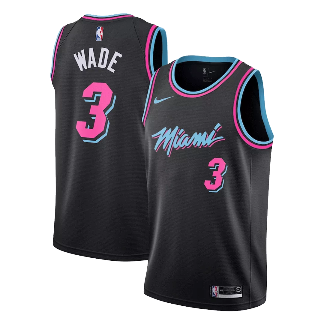 Men's Miami Heat Dwyane Wade #3 Black Swingman Jersey - thejerseys