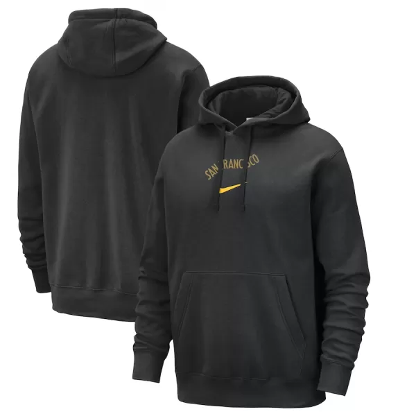 Men's Golden State Warriors Black Pullover Hoodie 2023/24 - City Edition - thejerseys