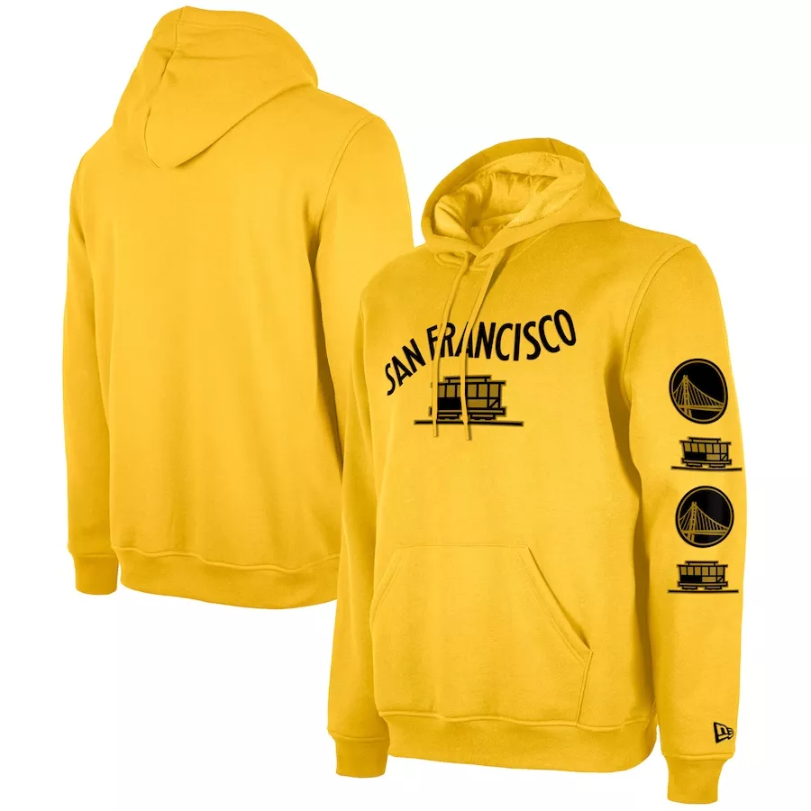 Men's Golden State Warriors Gold Pullover Hoodie 2023/24 - City Edition - thejerseys