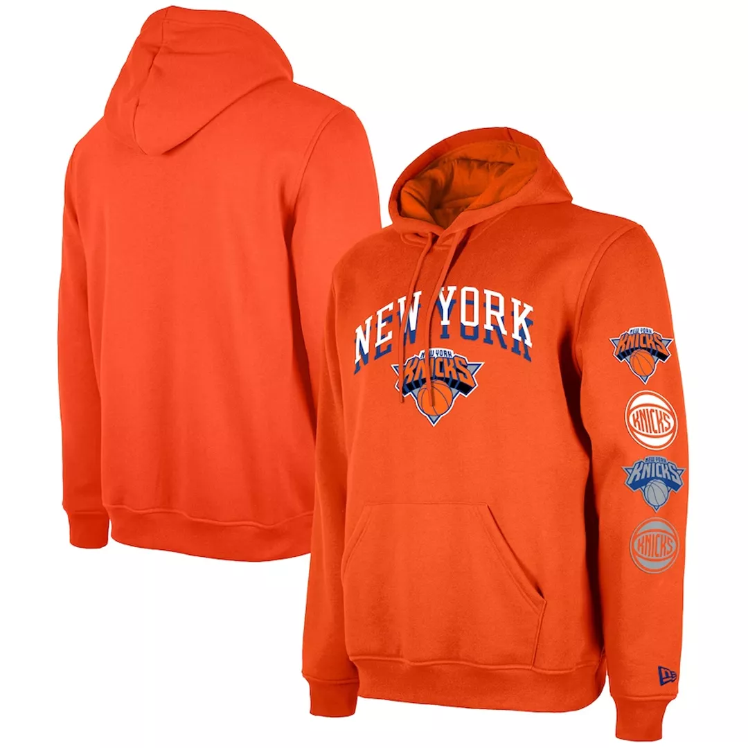 Men's New York Knicks Orange Pullover Hoodie 2023/24 - City Edition
