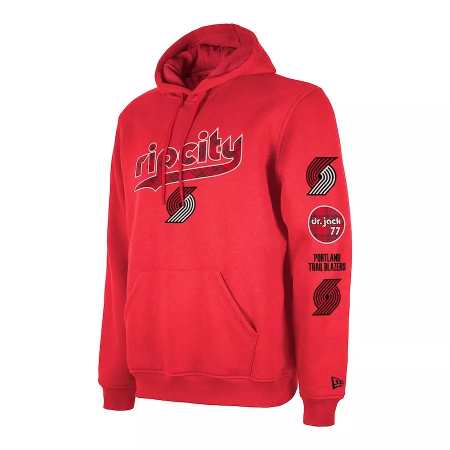 Men's Portland Trail Blazers Red Pullover Hoodie 2023/24 - City Edition - thejerseys