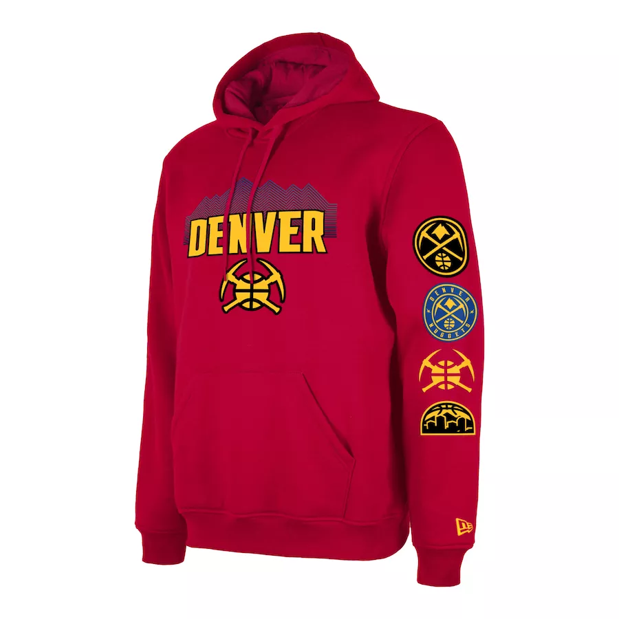 Men's Denver Nuggets Red Pullover Hoodie 2023/24 - City Edition - thejerseys