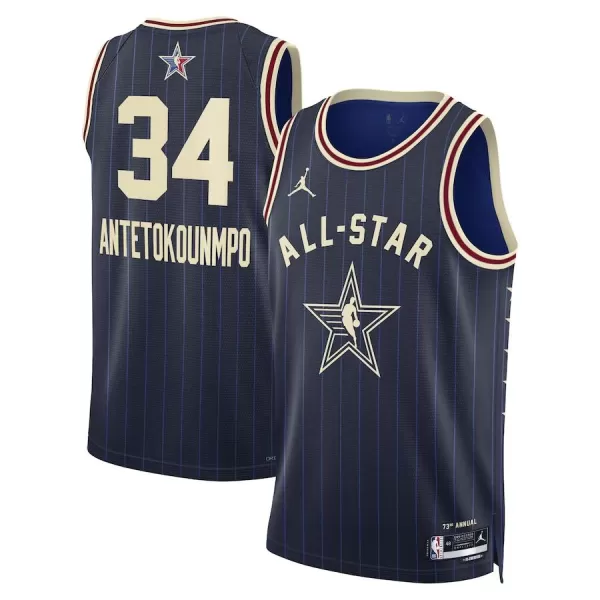 Men's All Star Giannis Antetokounmpo #34 Navy Swingman Jersey 2024 - Eastern Conference - thejerseys