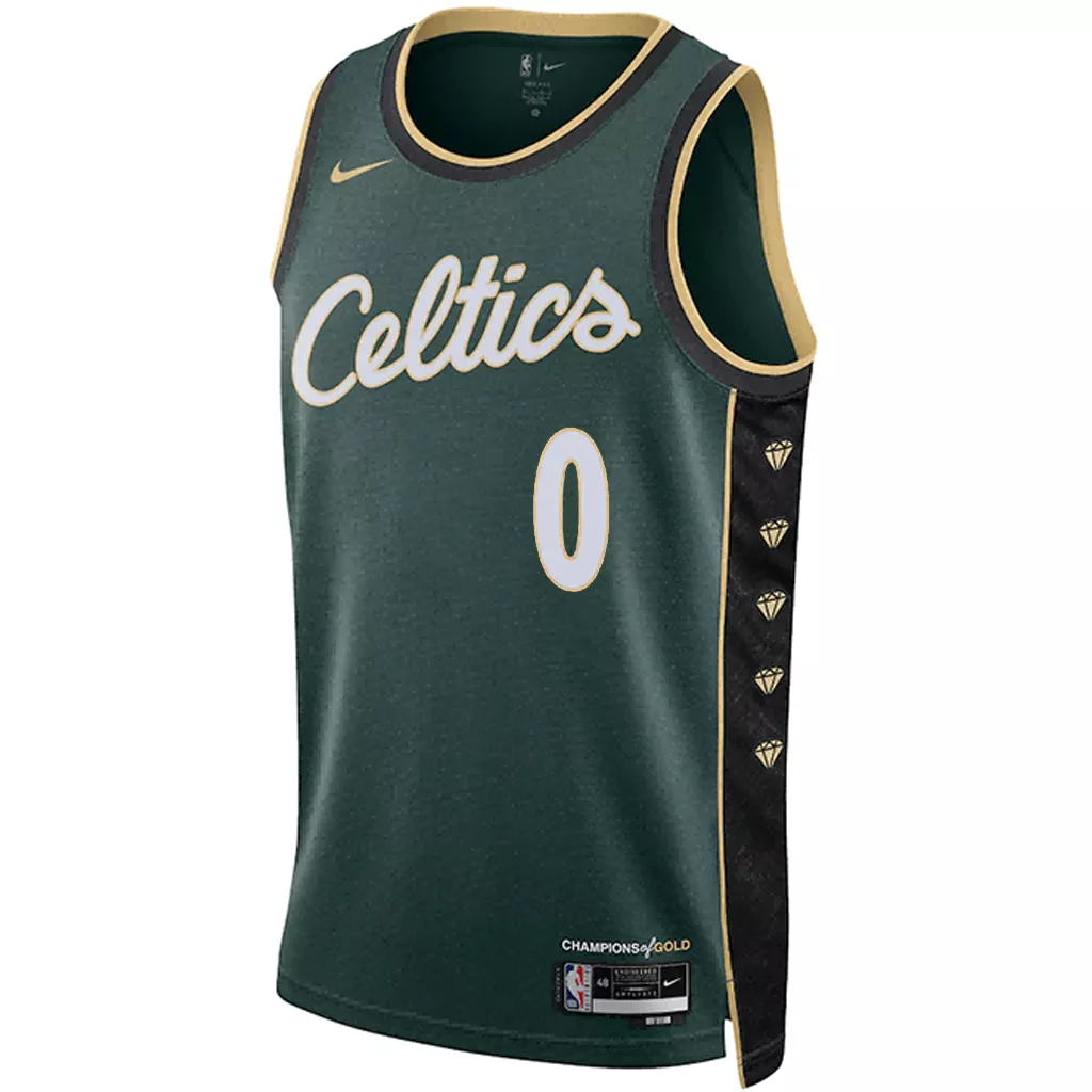 Men's Boston Celtics Jayson Tatum #0 Green Swingman Jersey 22/23 - City Edition - thejerseys