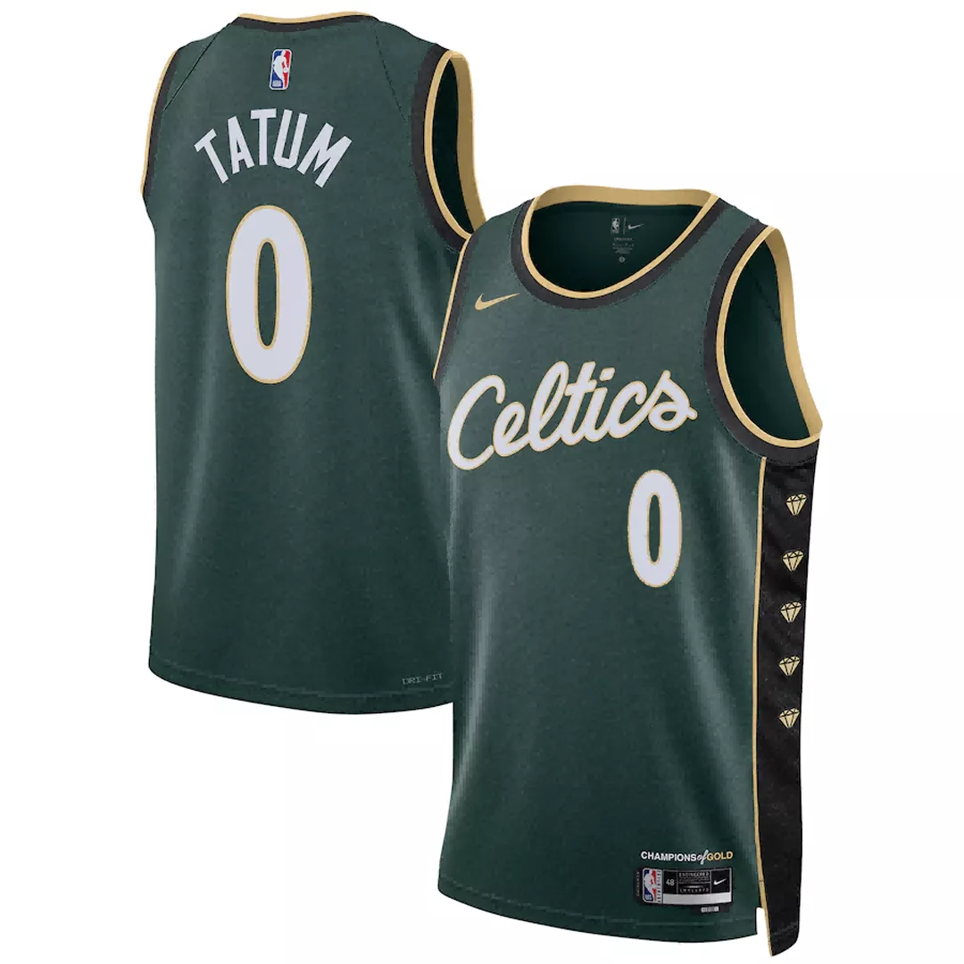 Men's Boston Celtics Jayson Tatum #0 Green Swingman Jersey 22/23 - City Edition