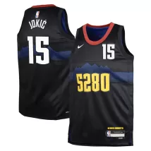 Youth Denver Nuggets Nikola Jokić #15 Black Swingman Jersey 2023/24 - City Edition - thejerseys