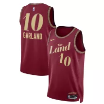 Men's Cleveland Cavaliers Darius Garland #10 Wine Swingman Jersey 2023/24 - City Edition - thejerseys