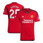 Men's Manchester United SANCHO #25 Home Soccer Jersey 2023/24 - thejerseys