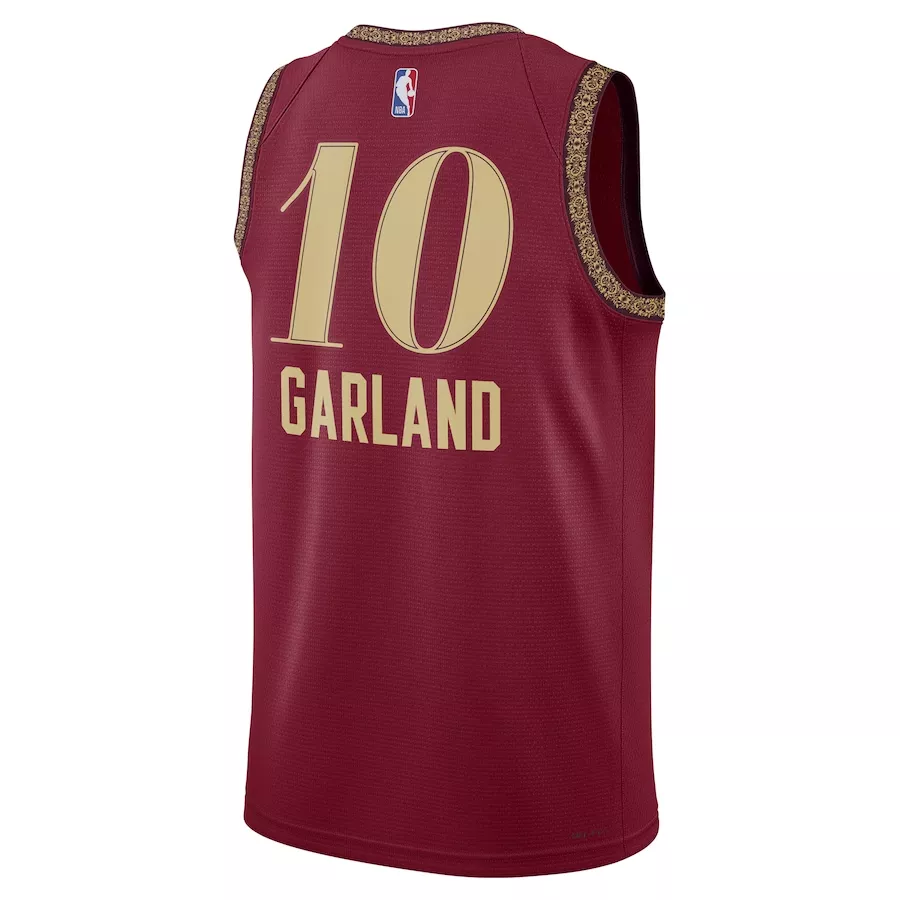 Men's Cleveland Cavaliers Darius Garland #10 Wine Swingman Jersey 2023/24 - City Edition - thejerseys