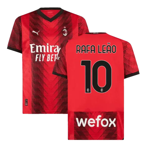 Men's AC Milan RAFA LEÃO #10 Home Soccer Jersey 2023/24 - Fans Version - thejerseys