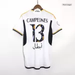 Men's Real Madrid CAMPEONES #13 Home Soccer Jersey 2023/24 - thejerseys