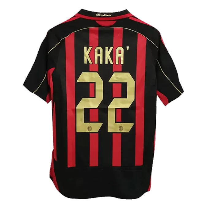 AC Milan KAKA' #22 Home Retro Soccer Jersey 2006/07 - thejerseys