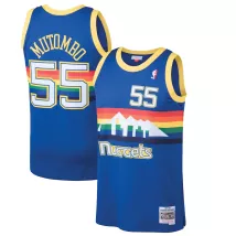 Men's Denver Nuggets Dikembe Mutombo #55 Blue Hardwood Classics Jersey 1991/92 - thejerseys