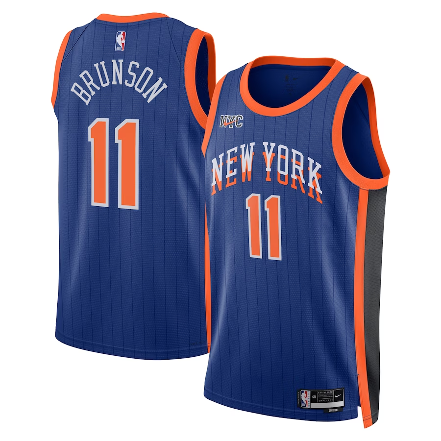 Men's New York Knicks Jalen Brunson #11 Swingman Jersey 2023/24 - City ...