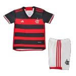 Kid's CR Flamengo Home Jerseys Kit(Jersey+Shorts) 2024/25 - thejerseys