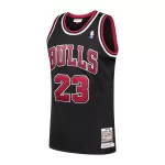 Men's Chicago Bulls Michael Jordan #23 Black Hardwood Classics Jersey 1997/98 - thejerseys