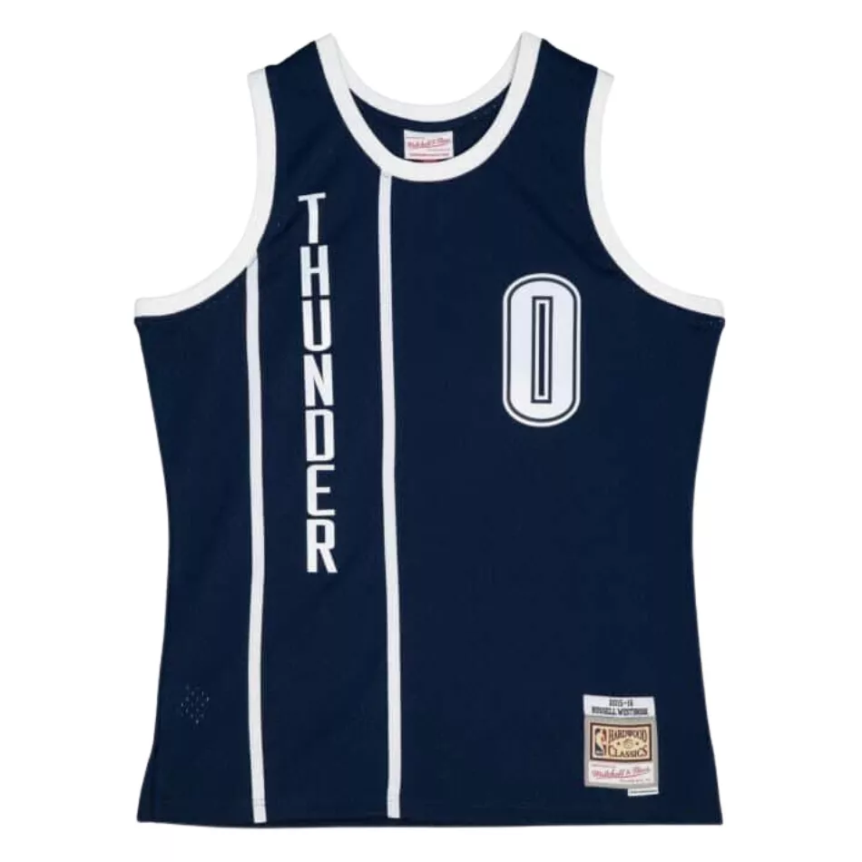 Men's Oklahoma City Thunder Russell Westbrook #0 Hardwood Classics Jersey 2015/16 - thejerseys