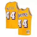 Men's Los Angeles Lakers Jerry West #44 Gold Hardwood Classics Swingman Jersey - thejerseys