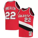 Men's Portland Trail Blazers Clyde Drexler #22 Red Hardwood Classics Swingman Jersey 1983/84 - thejerseys