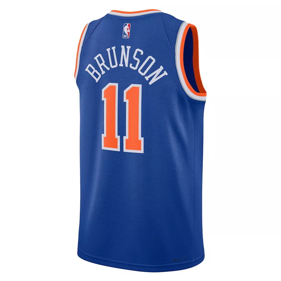 Men's New York Knicks Jalen Brunson #11 Blue Swingman Jersey - Icon Edition - thejerseys