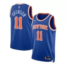 Men's New York Knicks Jalen Brunson #11 Blue Swingman Jersey - Icon Edition - thejerseys