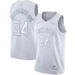 Men's Milwaukee Bucks Antetokounmpo #34 White Swingman Jersey - thejerseys