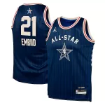 Youth All Star Joel Embiid #21 Navy Swingman Jersey 2024 - thejerseys