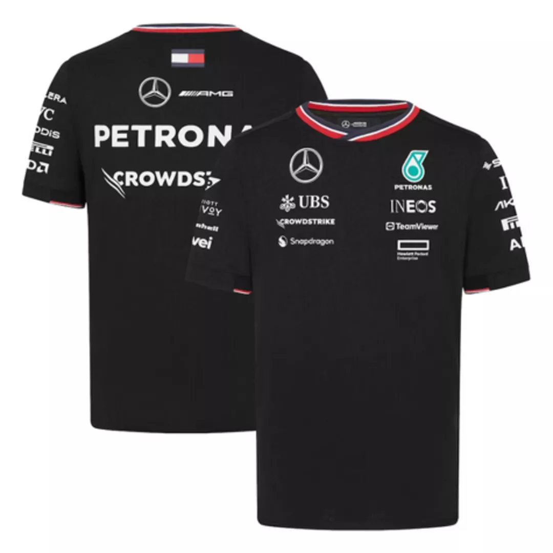 Mercedes AMG Petronas F1 Racing Team Black T-Shirt 2024 - Super Quailty