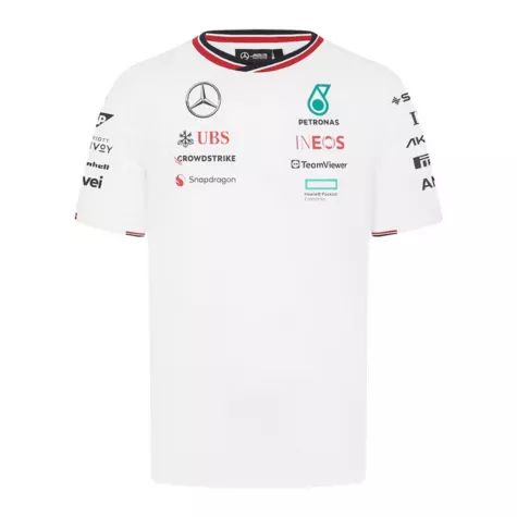 Mercedes AMG Petronas F1 Racing Team White T-Shirt 2024 - Super Quailty - thejerseys