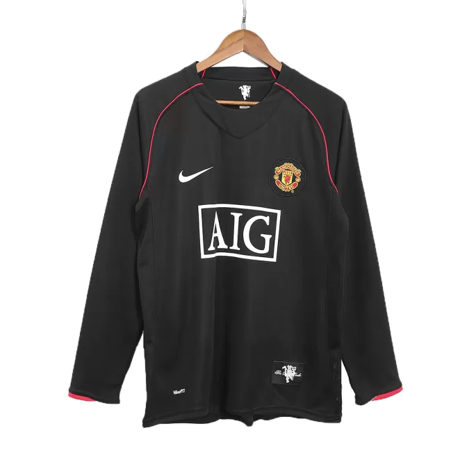 Manchester United Away Retro Long Sleeve Soccer Jersey 2007/08 - thejerseys