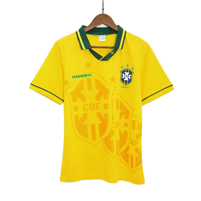 Brazil Home Retro Soccer Jersey 1993/94 - thejerseys