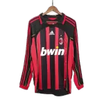 AC Milan MALDINI #3 Home Retro Long Sleeve Soccer Jersey 2006/07 - thejerseys